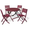 Image de Ensemble repas de jardin rond 4 places en aluminium