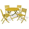 Image de Ensemble repas de jardin rond 4 places en aluminium