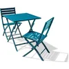 Image de Ensemble repas de jardin 2 carré places en aluminium