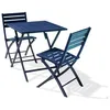 Image de Ensemble repas de jardin carré 2 places en aluminium