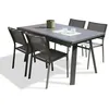 Image de Ensemble repas de jardin 4 places en aluminium
