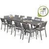 Image de Ensemble repas de jardin 12 places en aluminium