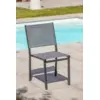 Image de Lot de 2 chaises de jardin en alu et toile plastifiéee - gris anthracite