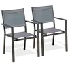 Image de Lot de 2 fauteuils de jardin en alu toile plastifiéee