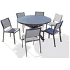 Image de Ensemble repas 6 places en aluminium avec rallonge papillon