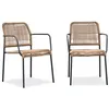 Image de Lot de 2 fauteuils de jardin en corde et acier