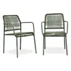 Image de Lot composé de 2 fauteuils de jardin en corde et acier