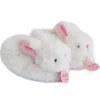Image de Coffret chaussons hochet mon tout petit lapin rose (0-6 mois)
