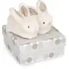 Image de Chaussons lapin bonbon taupe 0-6 mois