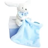 Image de Doudou lapin mouchoir bleu boite fleur
