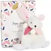 Image de Happy boho mini doudou lapin rose 17 cm