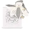 Image de Doudou plat pétales ours gris 25 cm
