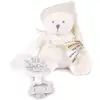 Image de Peluche attache-sucette ours pantin argent (20 cm)