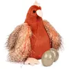 Image de Peluche poule et ses oeufs d'or 28 cm