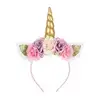 Image de Serre tete licorne paillette a fleurs