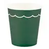 Image de Gobelets festonnes vert jungle et or