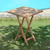 Image de Table pliante carré teck bistrot 60 cm