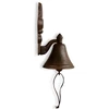 Image de Cloche fleur de lys fonte fonte marron -