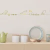 Image de Frise murale perles et oiseaux gold (5 m)