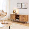 Image de Meuble tv bois de manguier et terrazzo