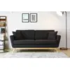 Image de Hoga canapé 3 places scandinave en tissu gris anthracite