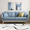 Image de Hoga canapé 3 places scandinave en tissu bleu pastel