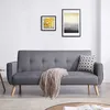 Image de Berlin canapé scandinave convertible 3 places en tissu gris