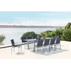 Image de Arezzo table de jardin extensible et 10 chaises alu-toile pvc gris