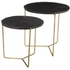 Image de Julia-set de 2 tables basses bois noir et laiton