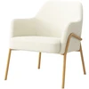 Image de Layton-fauteuil lounge en tissu bouclé ecru