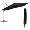 Image de Parasol déporté molokai carré 3x3m noir + housse