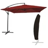 Image de Parasol déporté molokai carré 2,7x2,7m rouge + housse