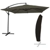 Image de Parasol déporté molokai carré 2,7x2,7m gris + housse