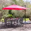 Image de Parasol déporté molokai carré 3x3m fuchsia + housse