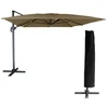 Image de Parasol déporté molokai rectangulaire 3x4m taupe + housse