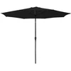 Image de Parasol droit hapuna rond 3,30m de diamètre noir