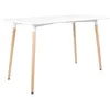 Image de Table rectangulaire 120 × 70cm blanche pia