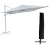 Image de Parasol déporté molokai rectangulaire 3x4m blanc + housse
