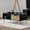 Image de Table basse avec tiroir style scandinave noire freja