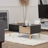 Image de Table basse avec tiroir style scandinave grise freja