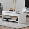 Image de Table basse avec plateau relevable blanche hedda