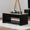 Image de Table basse avec plateau relevable noire et bois hedda