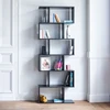 Image de Bibliothèque 6 étagères noire virginia