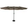 Image de Parasol double 2,7x4,6m linai taupe
