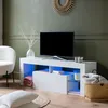 Image de Meuble tv 140cm blanc à led daryl