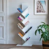 Image de Bibliothèque 8 étagères inclinées blanche simone