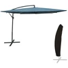 Image de Parasol déporté molokai carré 2,7x2,7m bleu gris + housse