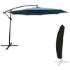 Image de Parasol déporté oahu rond 3,50m de diamètre bleu gris + housse