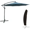 Image de Parasol déporté oahu rond 3m de diamètre bleu gris + housse