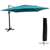 Image de Parasol déporté molokai carré 3x3m bleu + housse